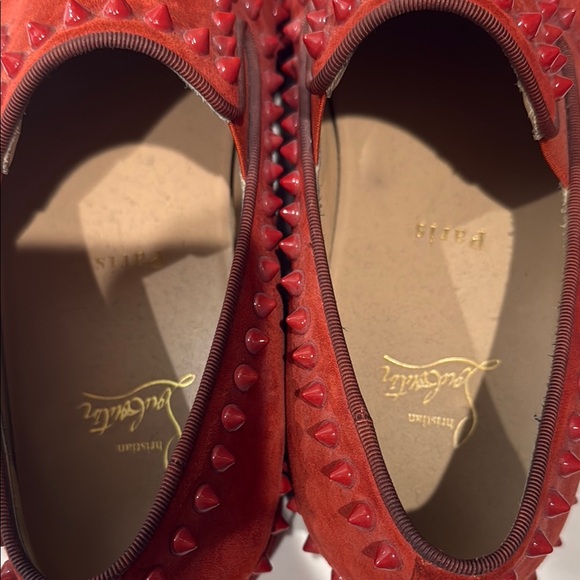 Christian Louboutin Men's Red Spiked Loafers “Authentic” - Picture 4 of 5